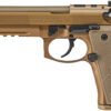 Beretta M9A4 Pistol JS92M9A4G, 9mm Luger, 5.2", FDE Polymer Grip, FDE finish, 10 Rds